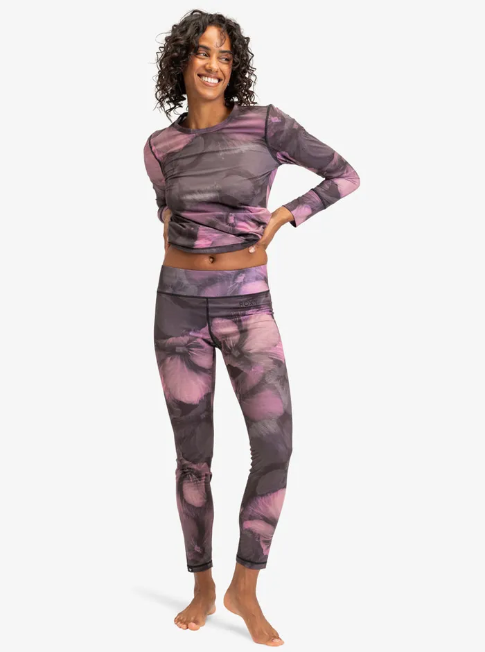Roxy Base Layers Daybreak Technical Base Layer Leggings True Black Pansy Pansy 8211 Womens