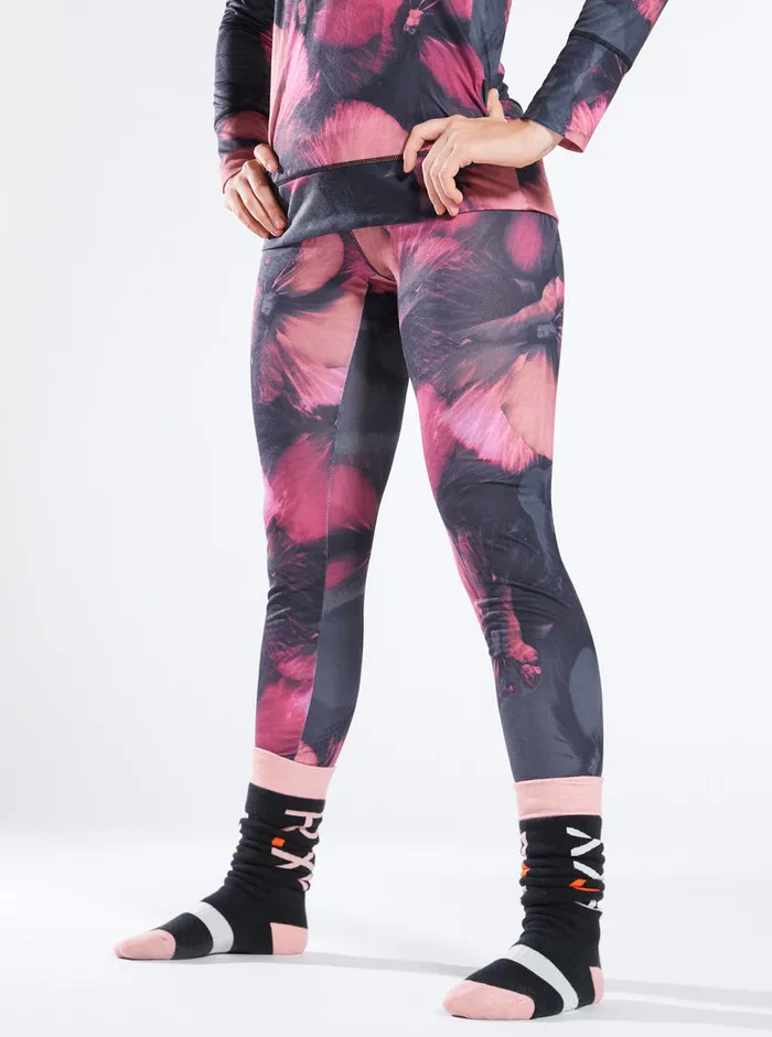 Roxy Base Layers Daybreak Technical Base Layer Leggings True Black Pansy Pansy 8211 Womens