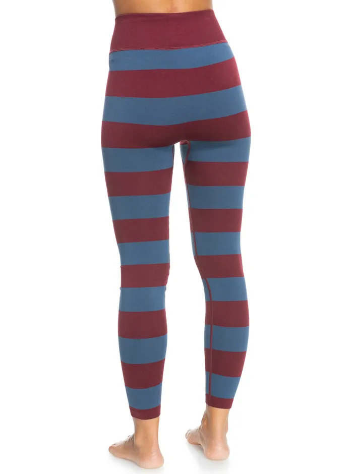 Roxy Base Layers ROWLEY X Seamless Technical Base Layer Leggings Insignia Blue Bico Stripes 8211 Womens