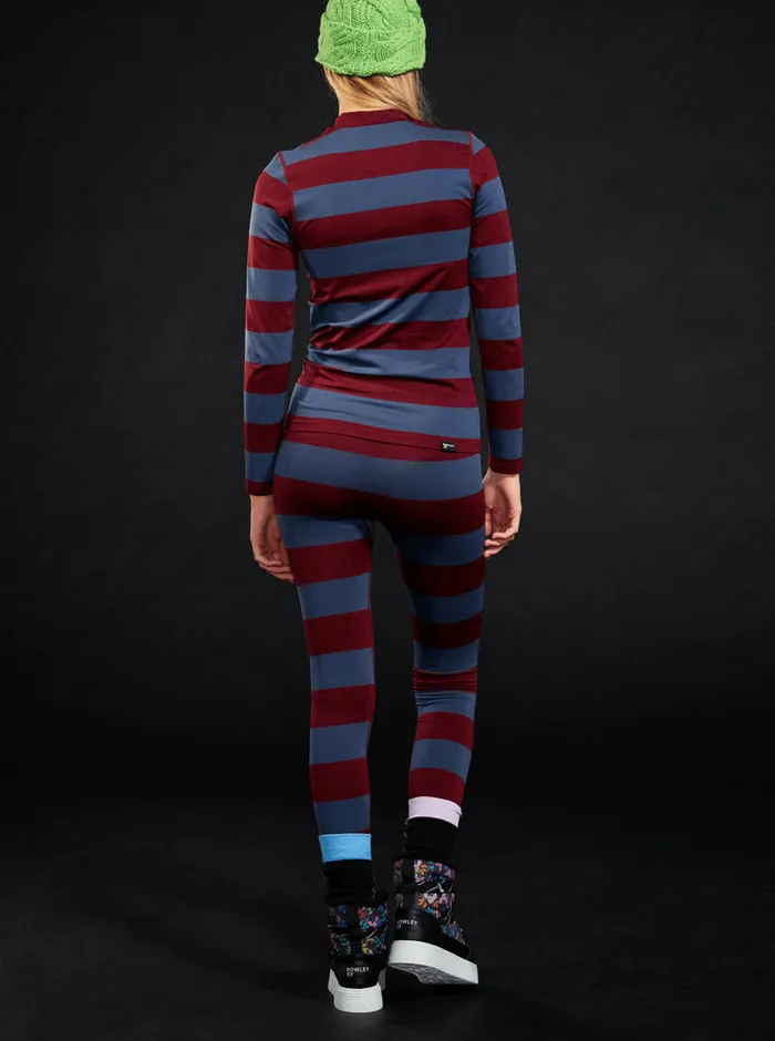 Roxy Base Layers ROWLEY X Seamless Technical Base Layer Leggings Insignia Blue Bico Stripes 8211 Womens