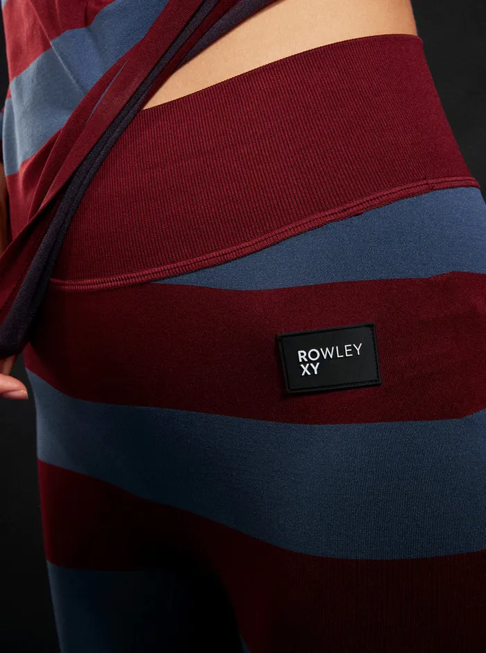 Roxy Base Layers ROWLEY X Seamless Technical Base Layer Leggings Insignia Blue Bico Stripes 8211 Womens