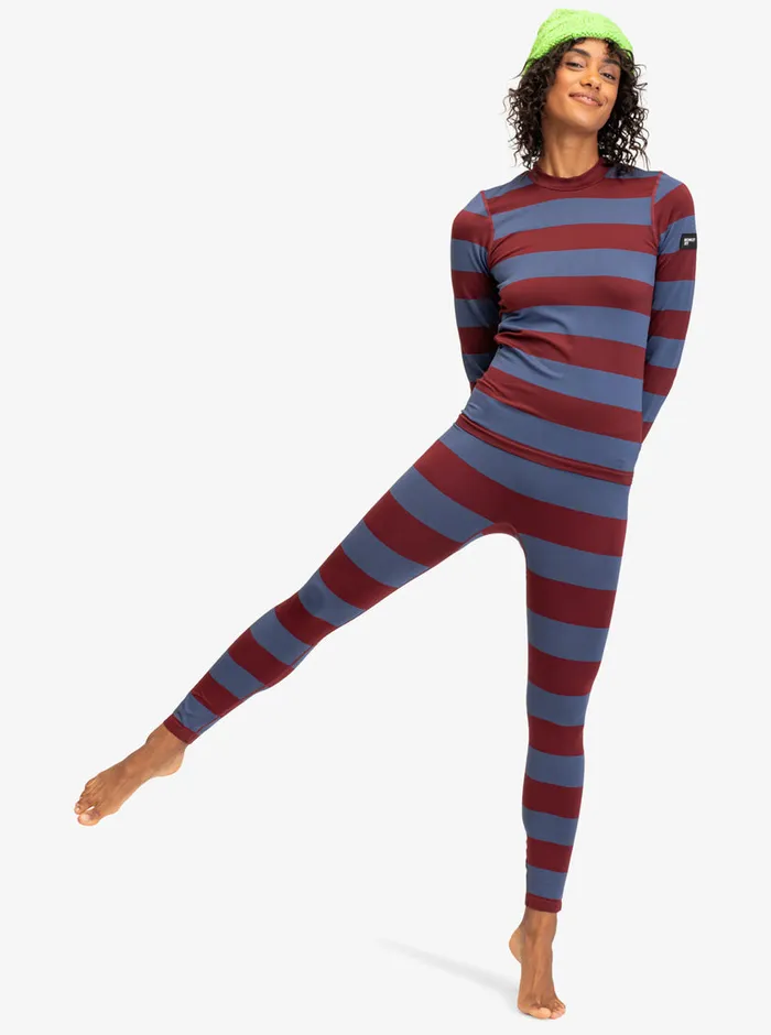 Roxy Base Layers ROWLEY X Seamless Technical Base Layer Leggings Insignia Blue Bico Stripes 8211 Womens