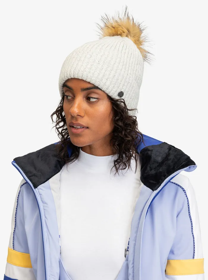 Roxy Beanies Peak Chic Beanie Bright White 8211 Womens