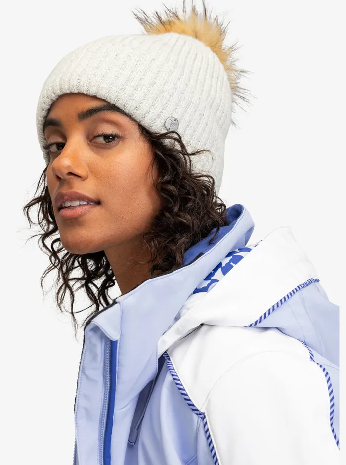 Roxy Beanies Peak Chic Beanie Bright White 8211 Womens