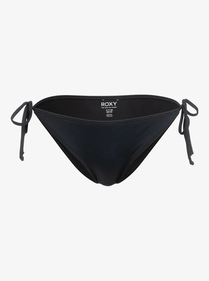 Roxy Bikini Bottoms Beach Classics Tie Side Solid Bikini Bottoms Anthracite 8211 Womens