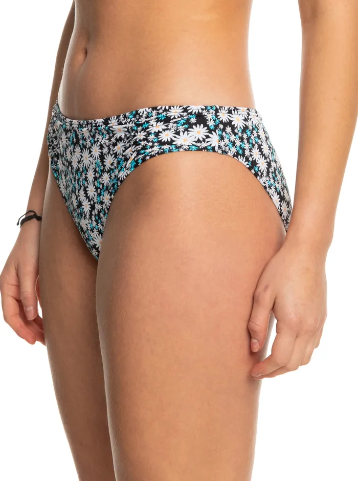 Roxy Bikini Bottoms Printed Beach Classics Hipster Bikini Bottoms Anthracite Cute Daisies 8211 Womens