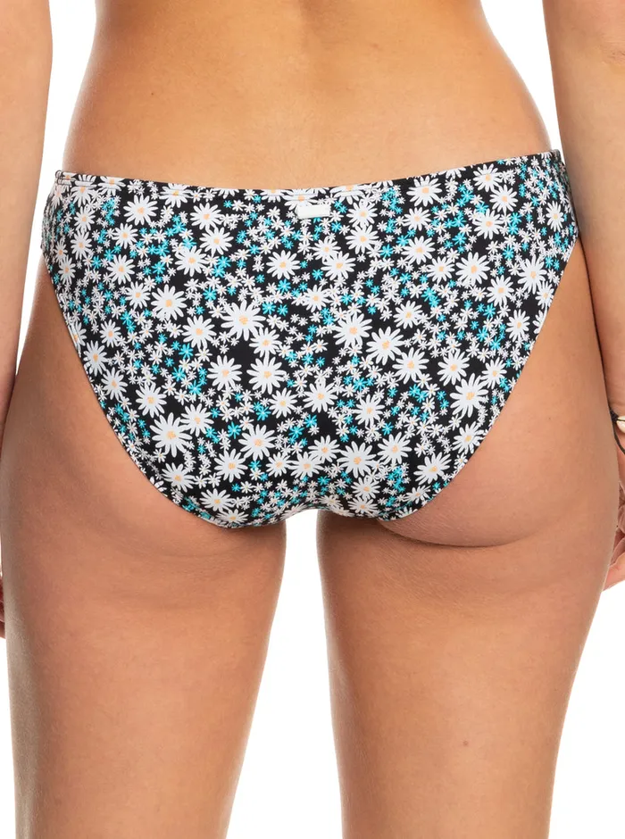 Roxy Bikini Bottoms Printed Beach Classics Hipster Bikini Bottoms Anthracite Cute Daisies 8211 Womens