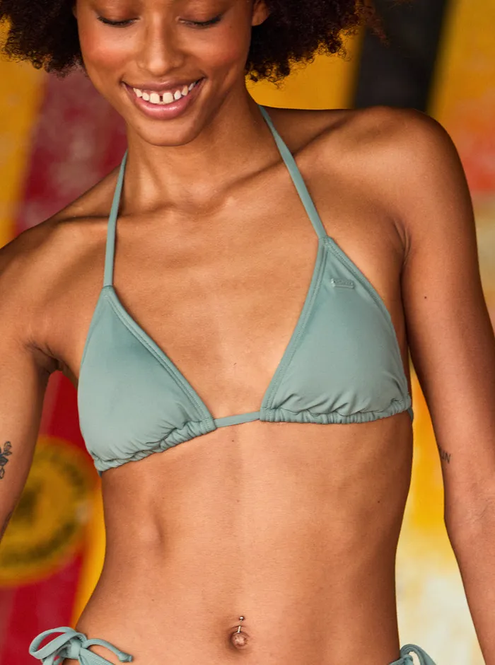 Roxy Bikini Tops Beach Classics Tiki Triangle Bikini Top Agave Green 8211 Womens Roxy Bikini Tops Beach Classics Tiki Triangle Bikini Top Agave Green 8211 Womens