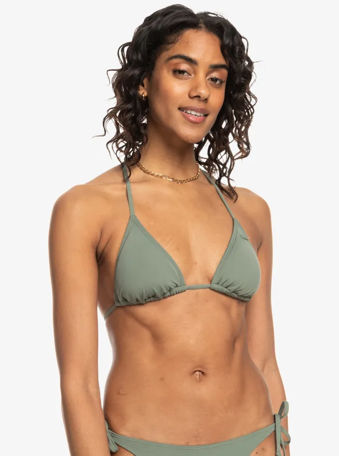 Roxy Bikini Tops Beach Classics Tiki Triangle Bikini Top Agave Green 8211 Womens