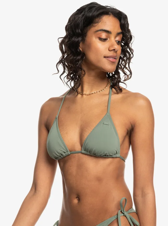 Roxy Bikini Tops Beach Classics Tiki Triangle Bikini Top Agave Green 8211 Womens