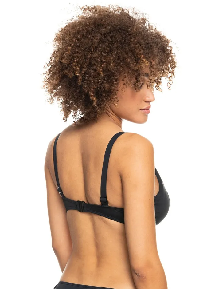 Roxy Bikini Tops Beach Classics Underwired DCup Bikini Top Anthracite 8211 Womens