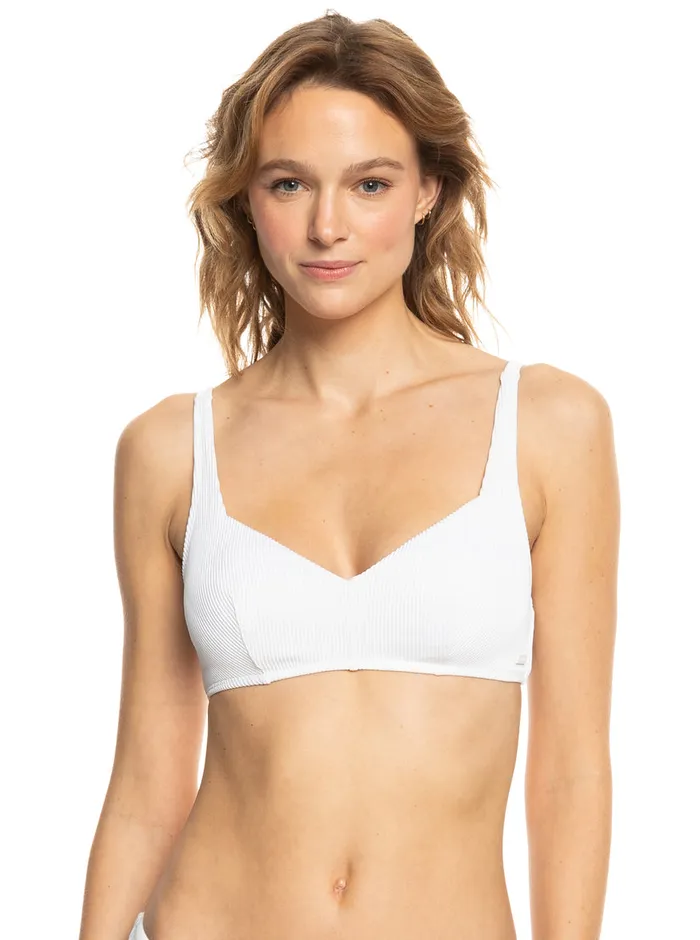 Roxy Bikini Tops Love The Sun Ray Bikini Top Bright White 8211 Womens