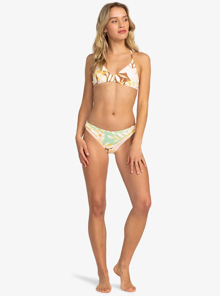 Roxy Bikini Tops Printed Beach Classics Ba Athl Triangle Bikini Top Quiet Green Coast 2 Coast 8211 Womens