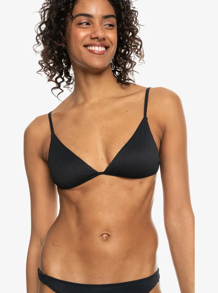 Roxy Bikini Tops Rib Love The Quiver Bikini Top Anthracite 8211 Womens