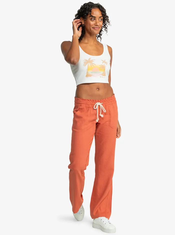 Roxy Bikini Tops Sunset Beach Dive In Tank Snow White 8211 Womens