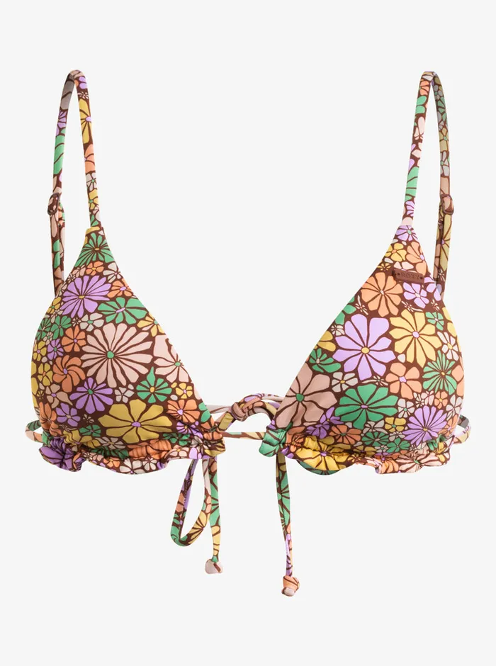 Roxy Bikinis All About Sol Mini Tiki Triangle Bikini Top Root Beer All About Sol Mini 8211 Womens