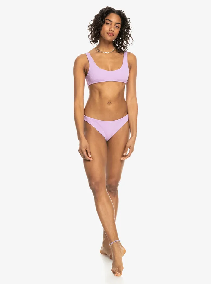 Roxy Bikinis Aruba Moderate Bikini Bottoms Crocus Petal 8211 Womens
