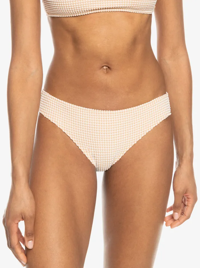 Roxy Bikinis Gingham Hipster Bikini Bottoms Porcini 8211 Womens