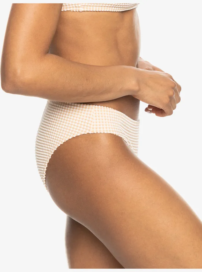 Roxy Bikinis Gingham Hipster Bikini Bottoms Porcini 8211 Womens
