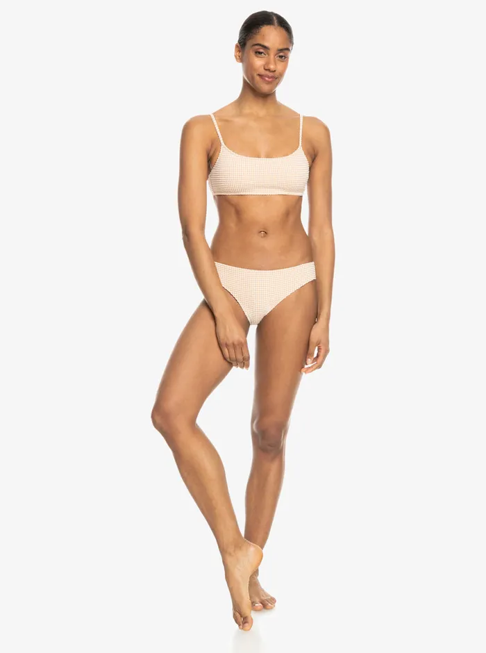 Roxy Bikinis Gingham Hipster Bikini Bottoms Porcini 8211 Womens