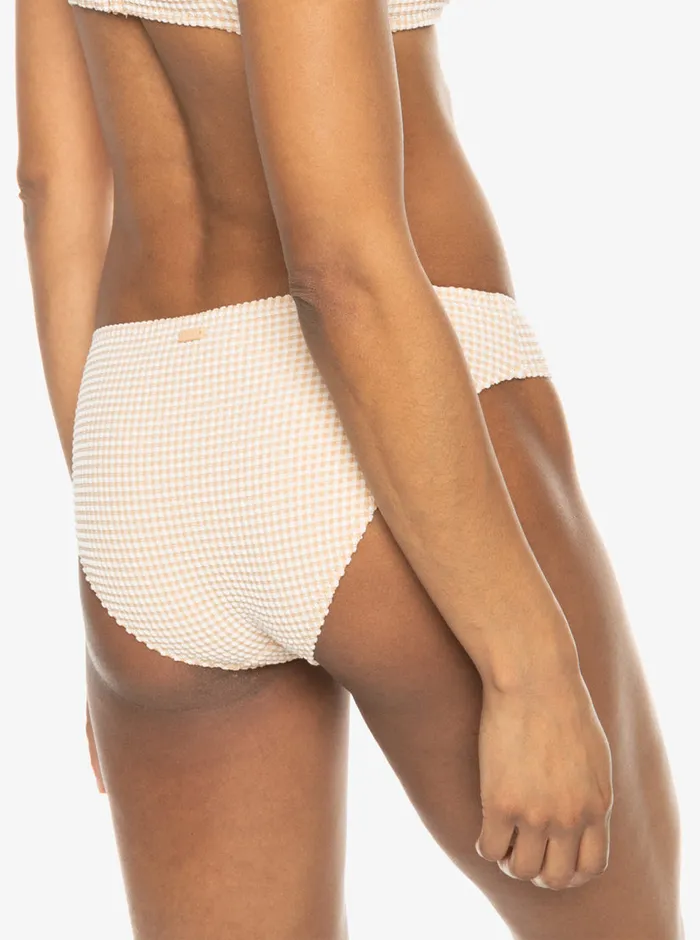 Roxy Bikinis Gingham Hipster Bikini Bottoms Porcini 8211 Womens