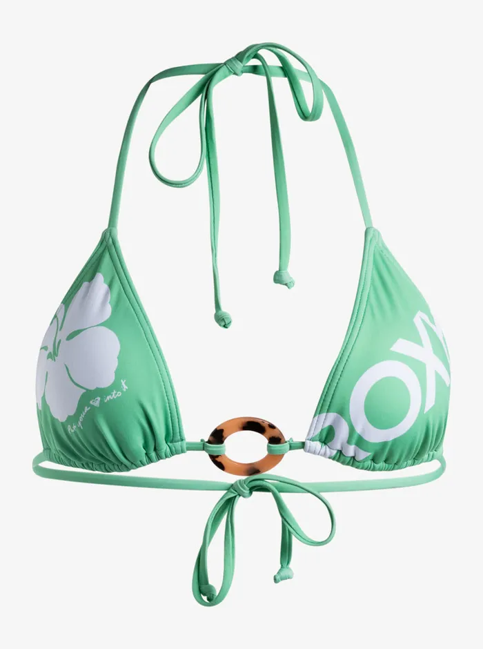 Roxy Bikinis OG Tiki Triangle Bikini Top Zephyr Green Og Roxy Small 8211 Womens