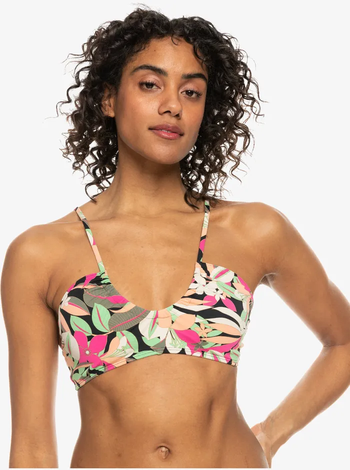 Roxy Bikinis Printed Beach Classics Bra Bikini Top Anthracite Palm Song S 8211 Womens Roxy Bikinis Printed Beach Classics Bra Bikini Top Anthracite Palm Song S 8211 Womens