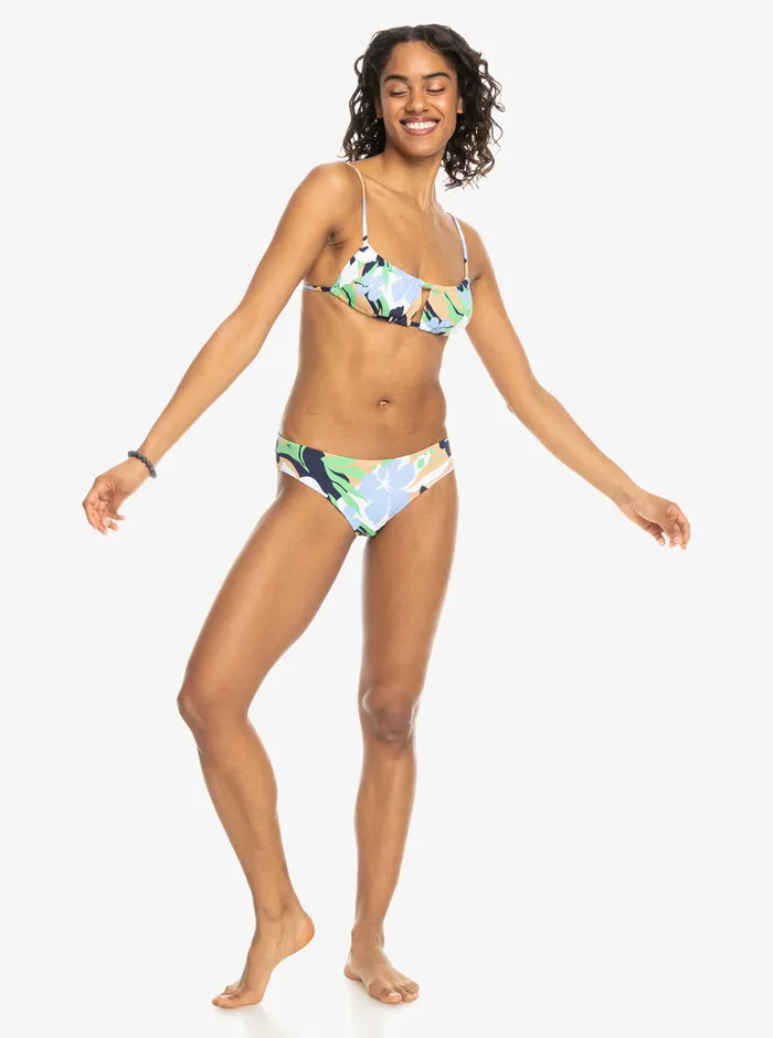 Roxy Bikinis Printed Beach Classics Bralette Bikini Top Vintage Indigo Archive Roxy 8211 Womens
