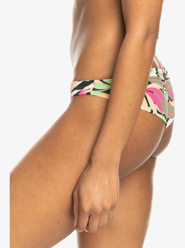 Roxy Bikinis Printed Beach Classics Cheeky Bikini Bottoms Anthracite Palm Song S 8211 Womens