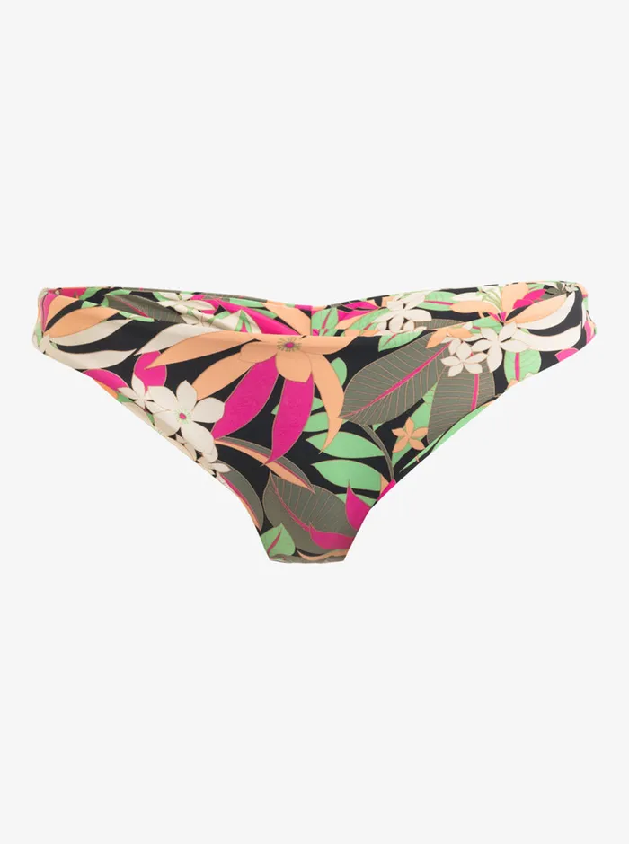 Roxy Bikinis Printed Beach Classics Cheeky Bikini Bottoms Anthracite Palm Song S 8211 Womens