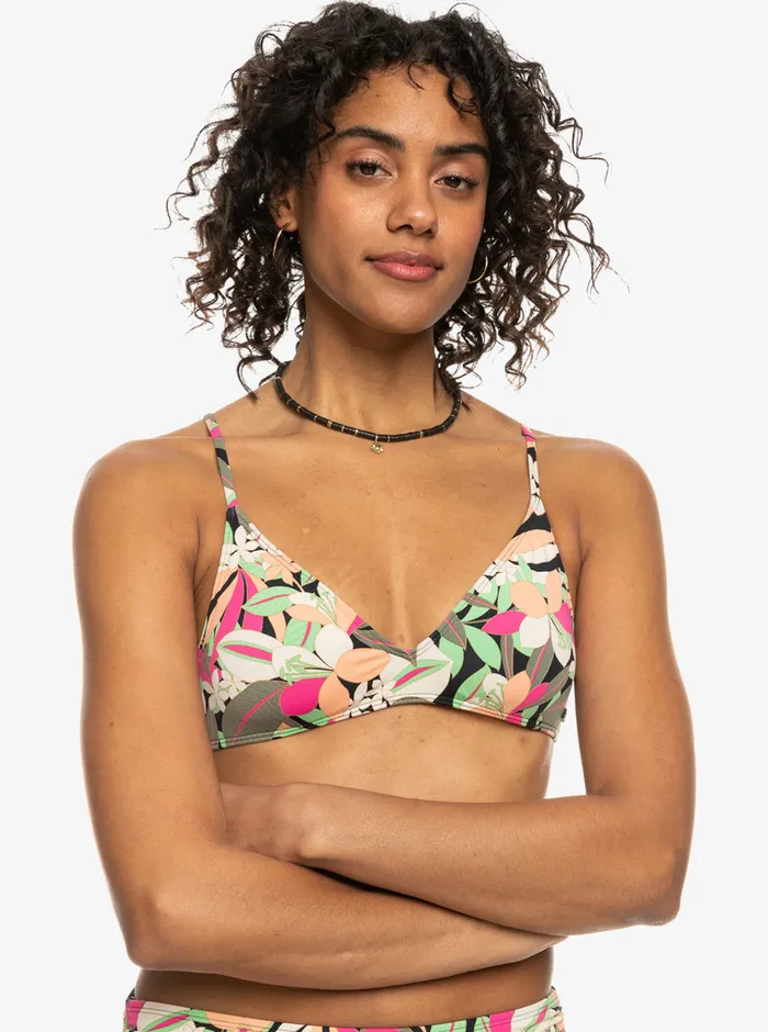 Roxy Bikinis Printed Beach Classics Strappy Bra Bikini Top Anthracite Palm Song S 8211 Womens Roxy Bikinis Printed Beach Classics Strappy Bra Bikini Top Anthracite Palm Song S 8211 Womens