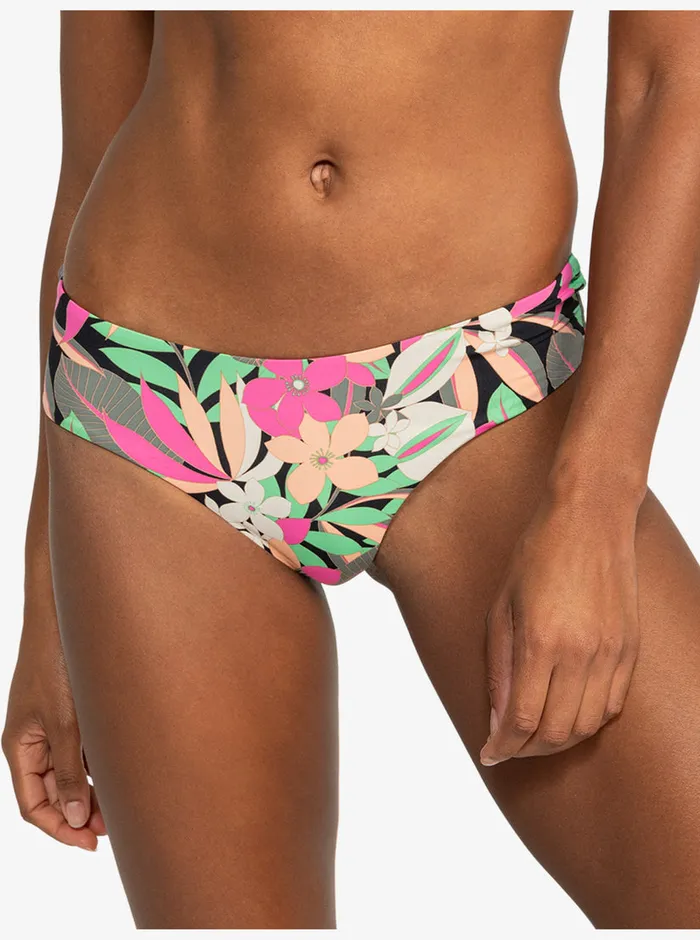 Roxy Bikinis Printed Beach Classics VShape Cheeky Bikini Bottoms Anthracite Palm Song S 8211 Womens Roxy Bikinis Printed Beach Classics VShape Cheeky Bikini Bottoms Anthracite Palm Song S 8211 Womens