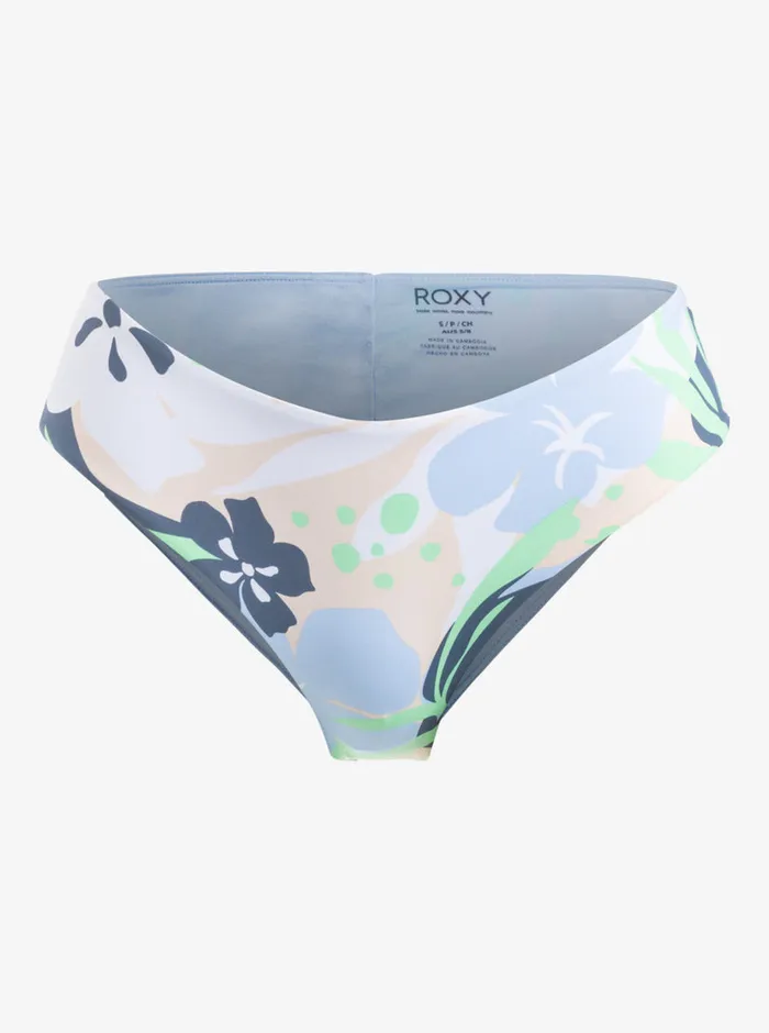Roxy Bikinis Printed Beach Classics VShape Cheeky Bikini Bottoms Vintage Indigo Archive Roxy 8211 Womens