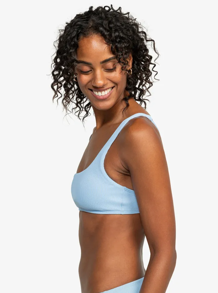 Roxy Bikinis Rib Love The Glassy Bikini Top Bel Air Blue 8211 Womens