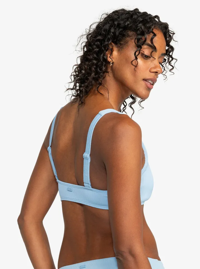 Roxy Bikinis Rib Love The Glassy Bikini Top Bel Air Blue 8211 Womens