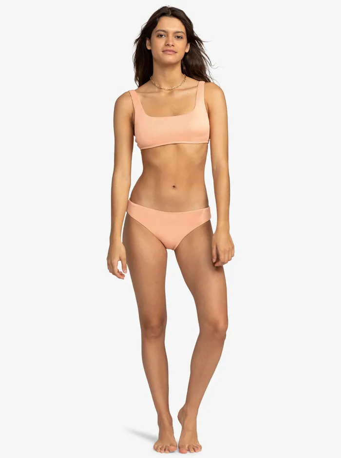 Roxy Bikinis Rib Love The Glassy Bikini Top Salmon 8211 Womens