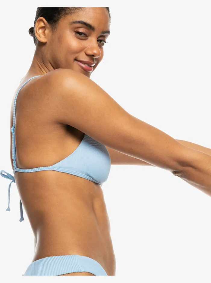 Roxy Bikinis Rib Love The Quiver Bikini Top Bel Air Blue 8211 Womens