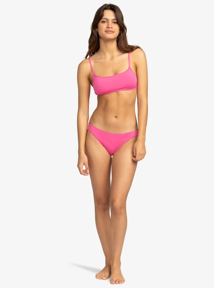 Roxy Bikinis Solid Beach Classics Bralette Bikini Top Shocking Pink 8211 Womens