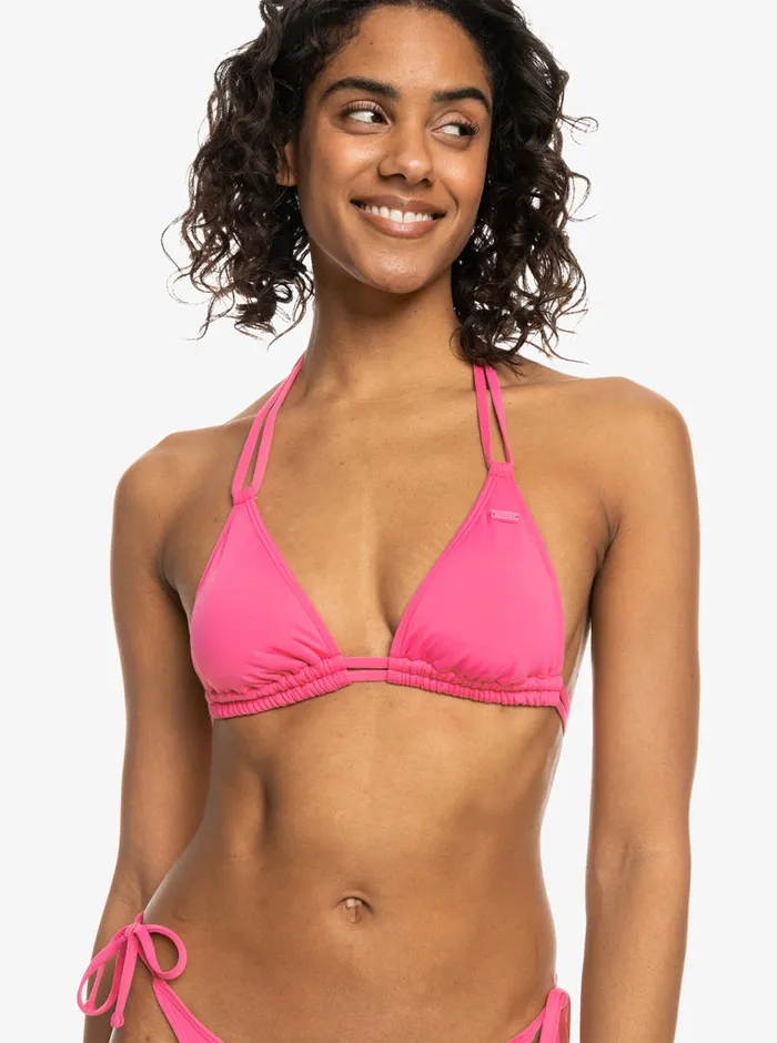 Roxy Bikinis Solid Beach Classics Mini Tikitri Bikini Top Shocking Pink 8211 Womens Roxy Bikinis Solid Beach Classics Mini Tikitri Bikini Top Shocking Pink 8211 Womens
