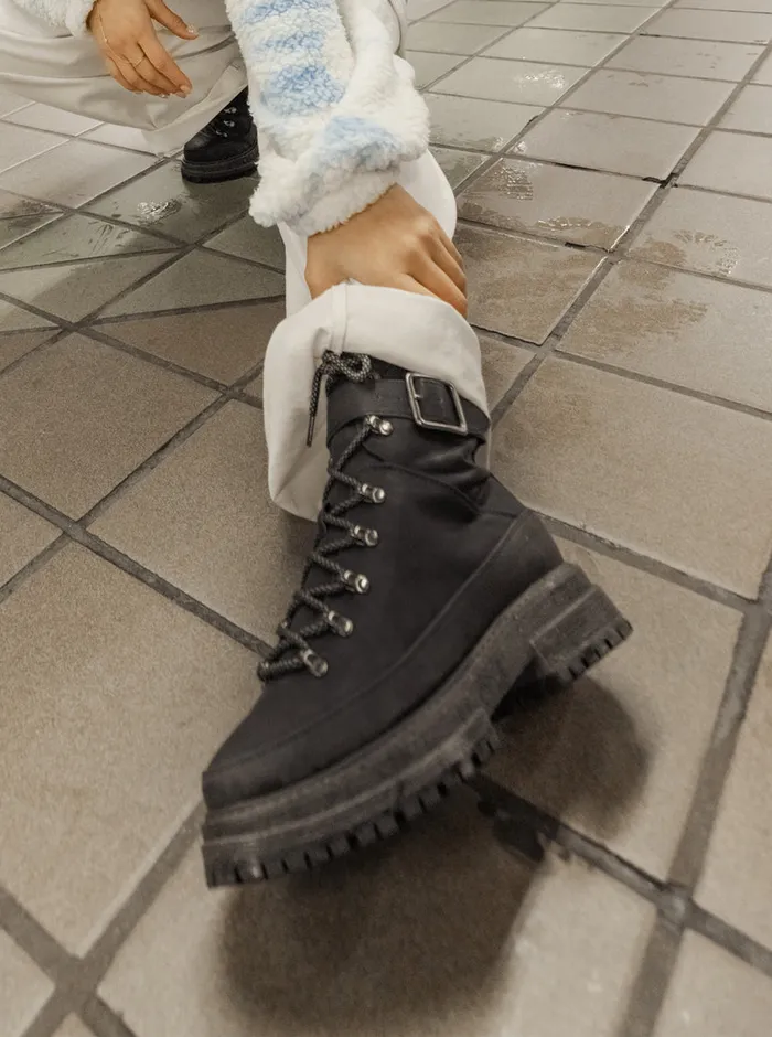 Roxy Boots Chloe Kim Logger Ankle Boots Black 8211 Womens