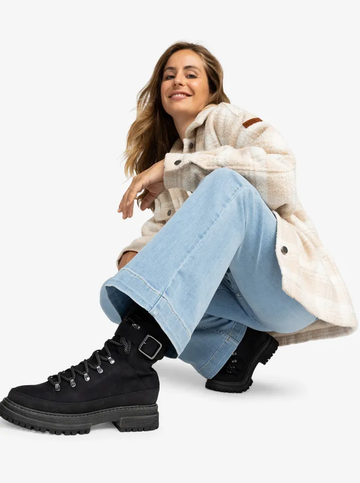 Roxy Boots Chloe Kim Logger Ankle Boots Black 8211 Womens
