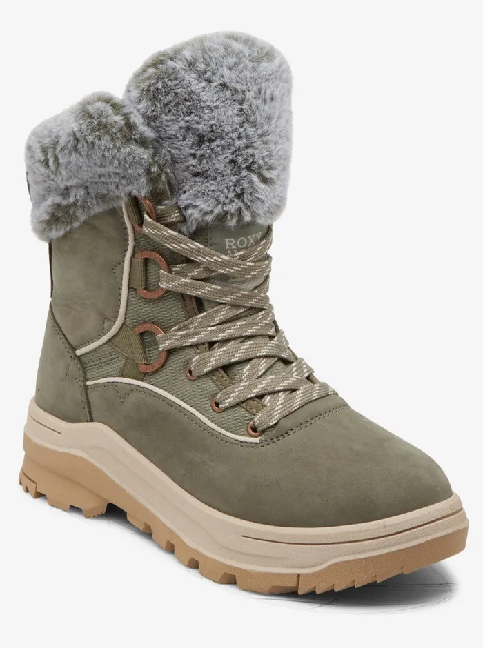 Roxy Boots Yuma LaceUp Boots Olive 8211 Womens