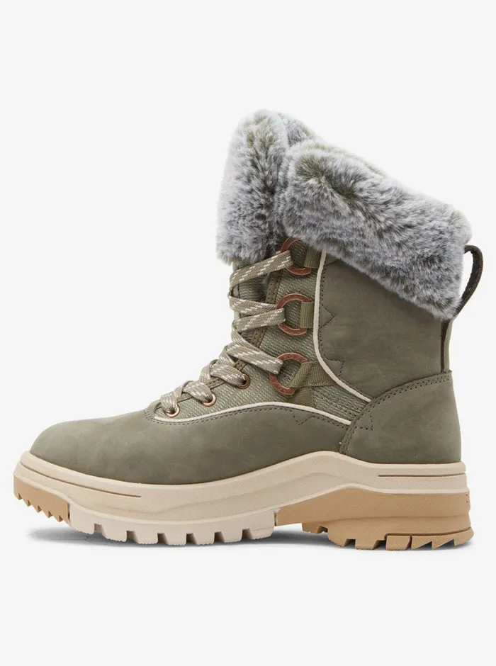 Roxy Boots Yuma LaceUp Boots Olive 8211 Womens
