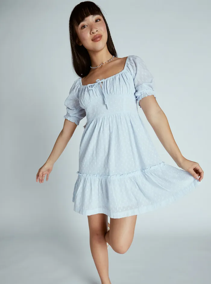 Roxy Dresses Chloe Kim Venice Daydream Mini Dress Halogen Blue 8211 Womens
