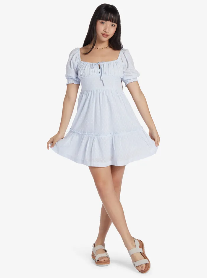 Roxy Dresses Chloe Kim Venice Daydream Mini Dress Halogen Blue 8211 Womens