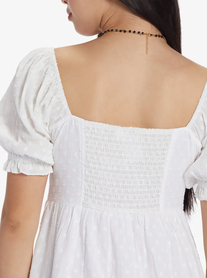Roxy Dresses Chloe Kim Venice Daydream Mini Dress Snow White 8211 Womens