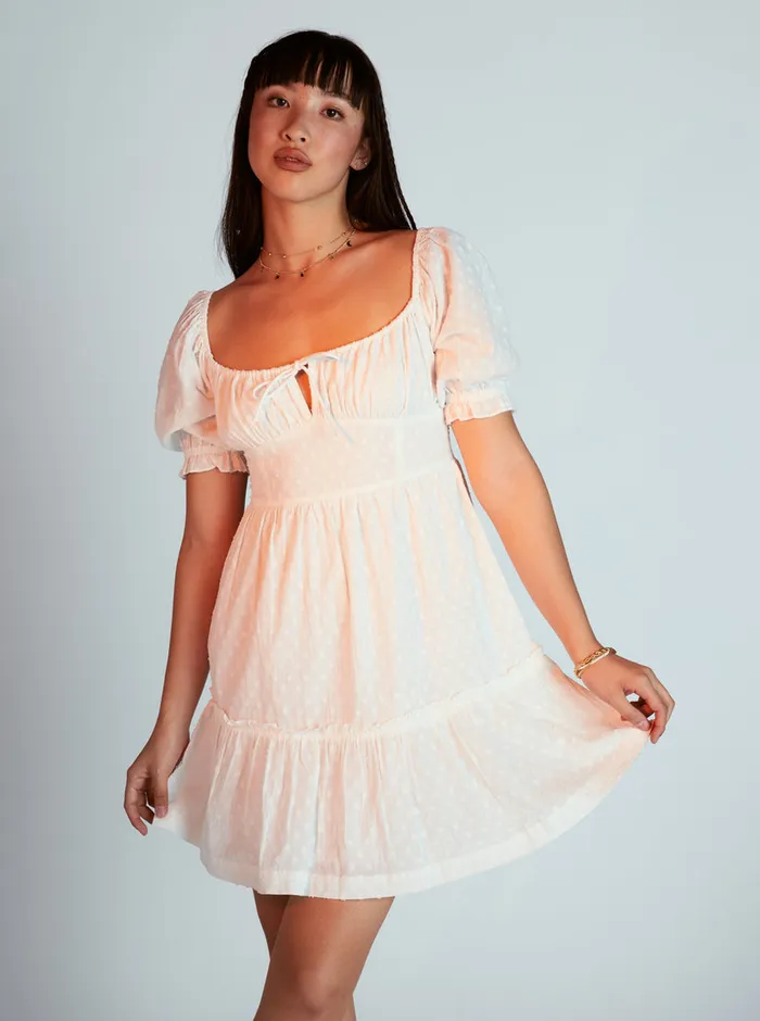 Roxy Dresses Chloe Kim Venice Daydream Mini Dress Snow White 8211 Womens