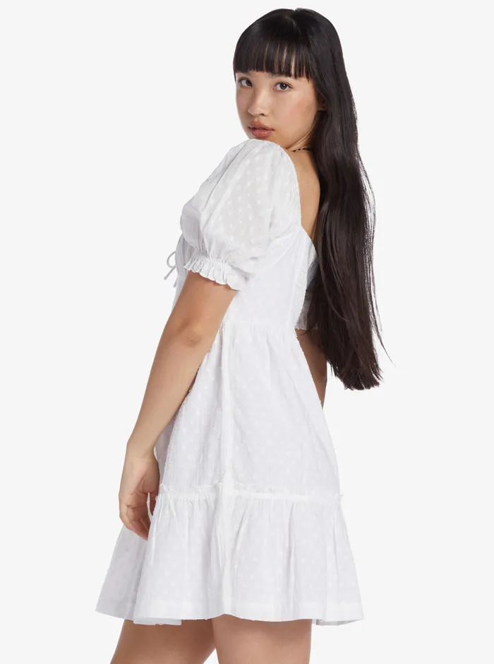 Roxy Dresses Chloe Kim Venice Daydream Mini Dress Snow White 8211 Womens