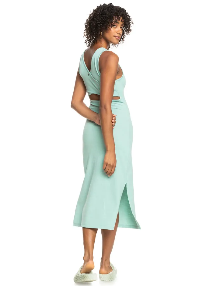 Roxy Dresses Good Keepsake Midi Dress Blue Surf 8211 Womens