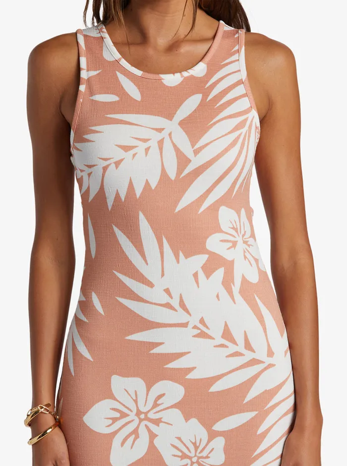 Roxy Dresses Good Keepsake Midi Dress Cafe Creme Palmeria 8211 Womens